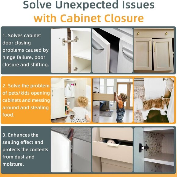 Cabinet Magnets 12 Pack Magnetic Door Catch Stainless Steel Kitchen Cabinet Magn - Picture 5 of 9